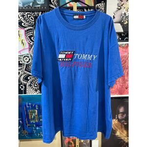 Vintage Y2K 2000 Era Tommy Hilfiger Oversized Baggy Embroidered T-Shirt XL